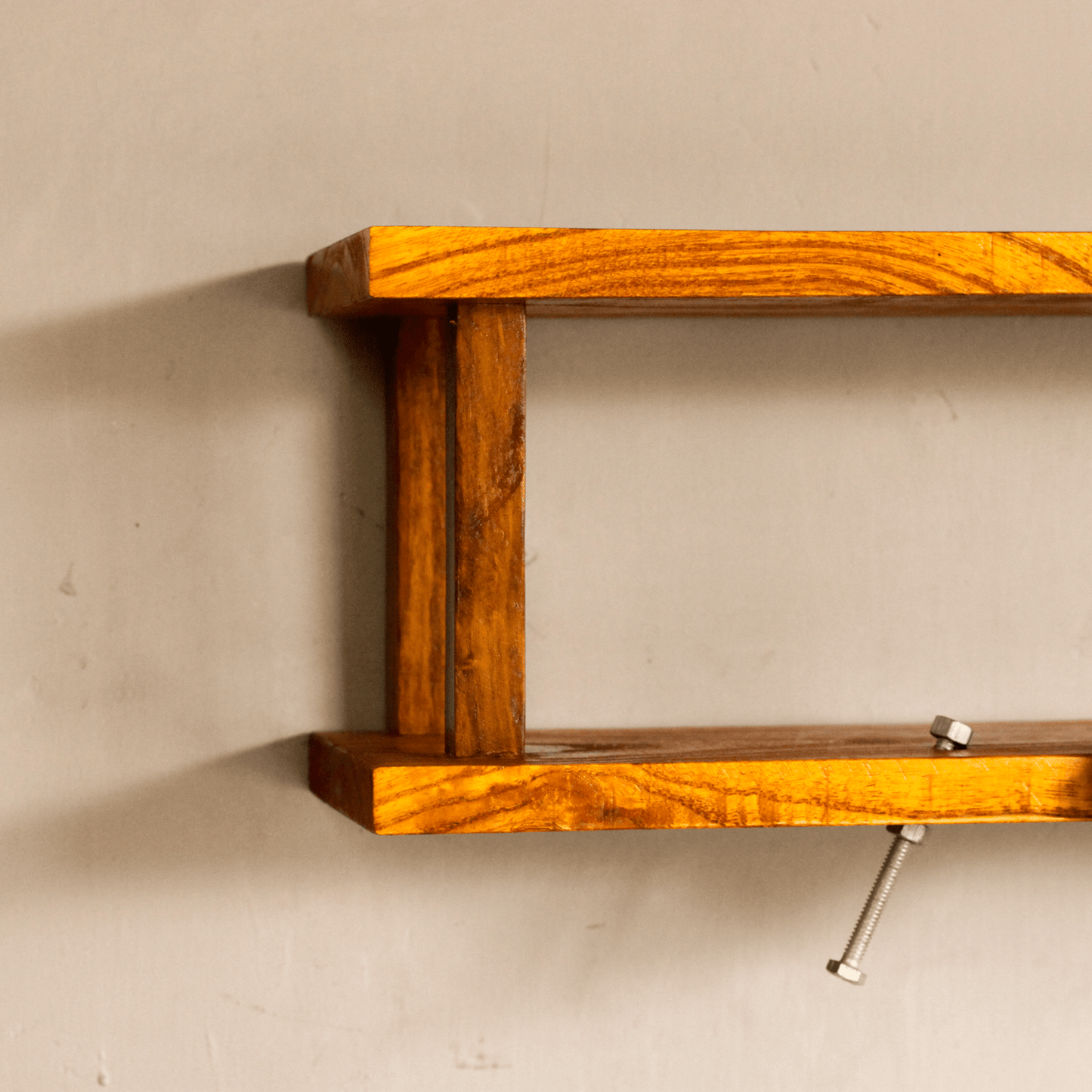 Aero Multipurpose wooden wall shelf for home Image 5