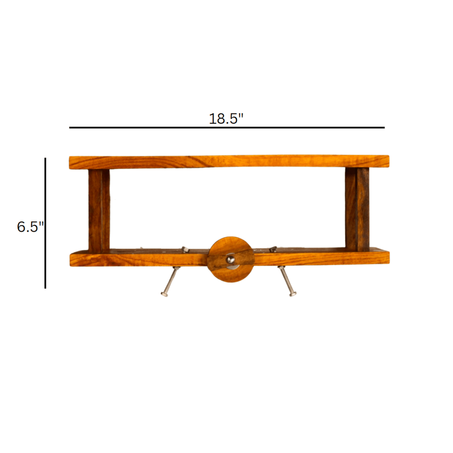 Aero Multipurpose wooden wall shelf for home Dimension Image