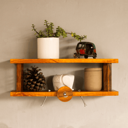 Aero Multipurpose wooden wall shelf for home Image 1