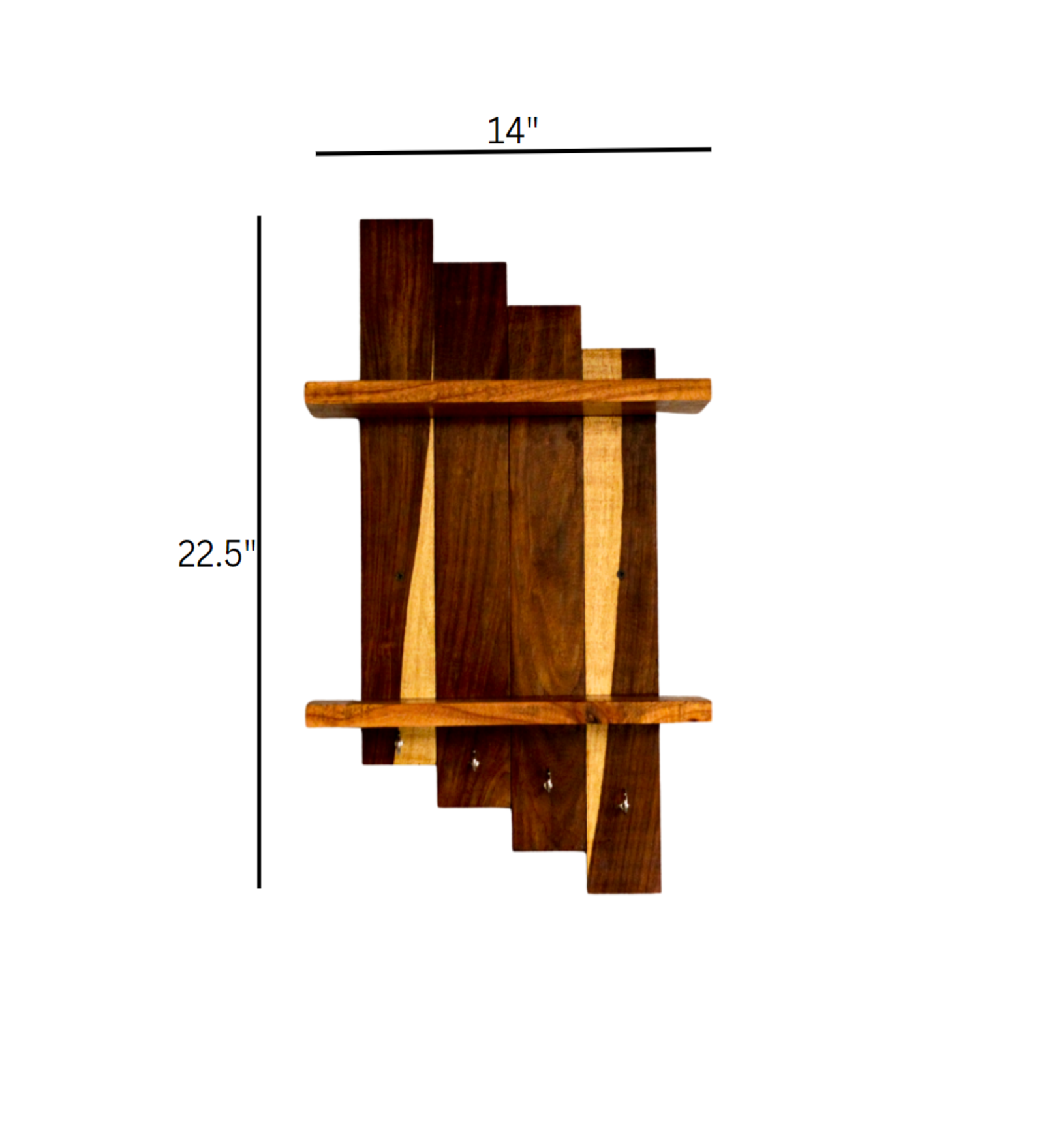 Hutson Plank Floating Wall Shelf in Solid Wood Image 4