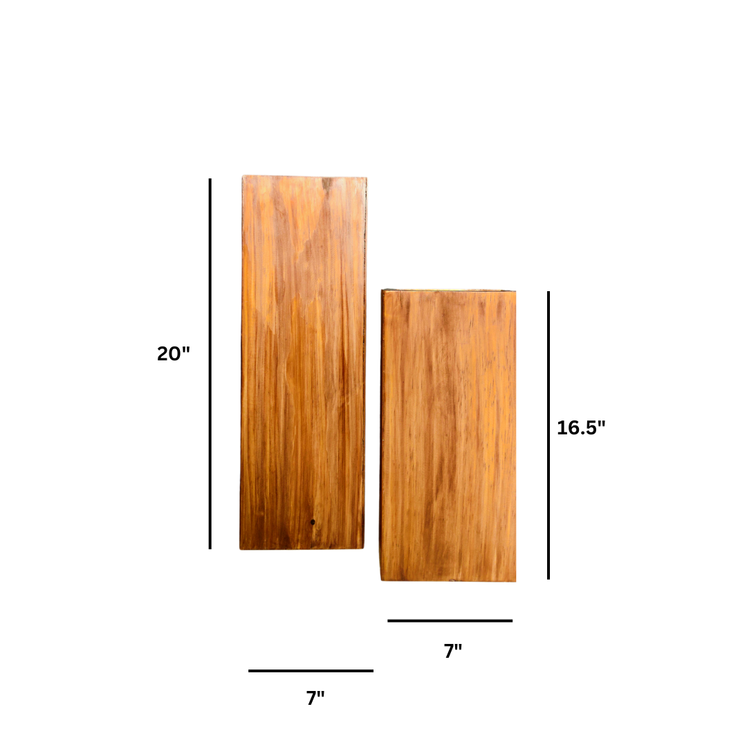 Wooden Towers Solid Wood Vase Decor For Living and Bedroom Image 5