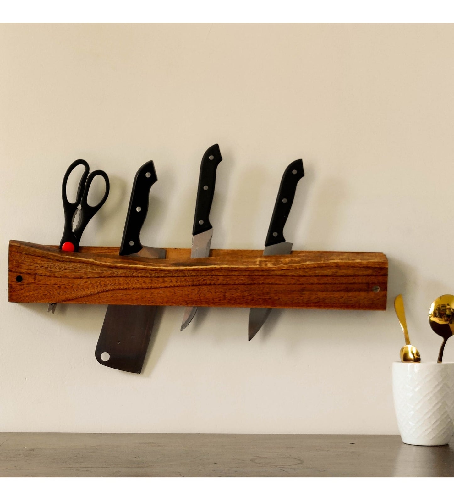 Jungle Knife Holder Handcrafted in Solid Wood Image 1