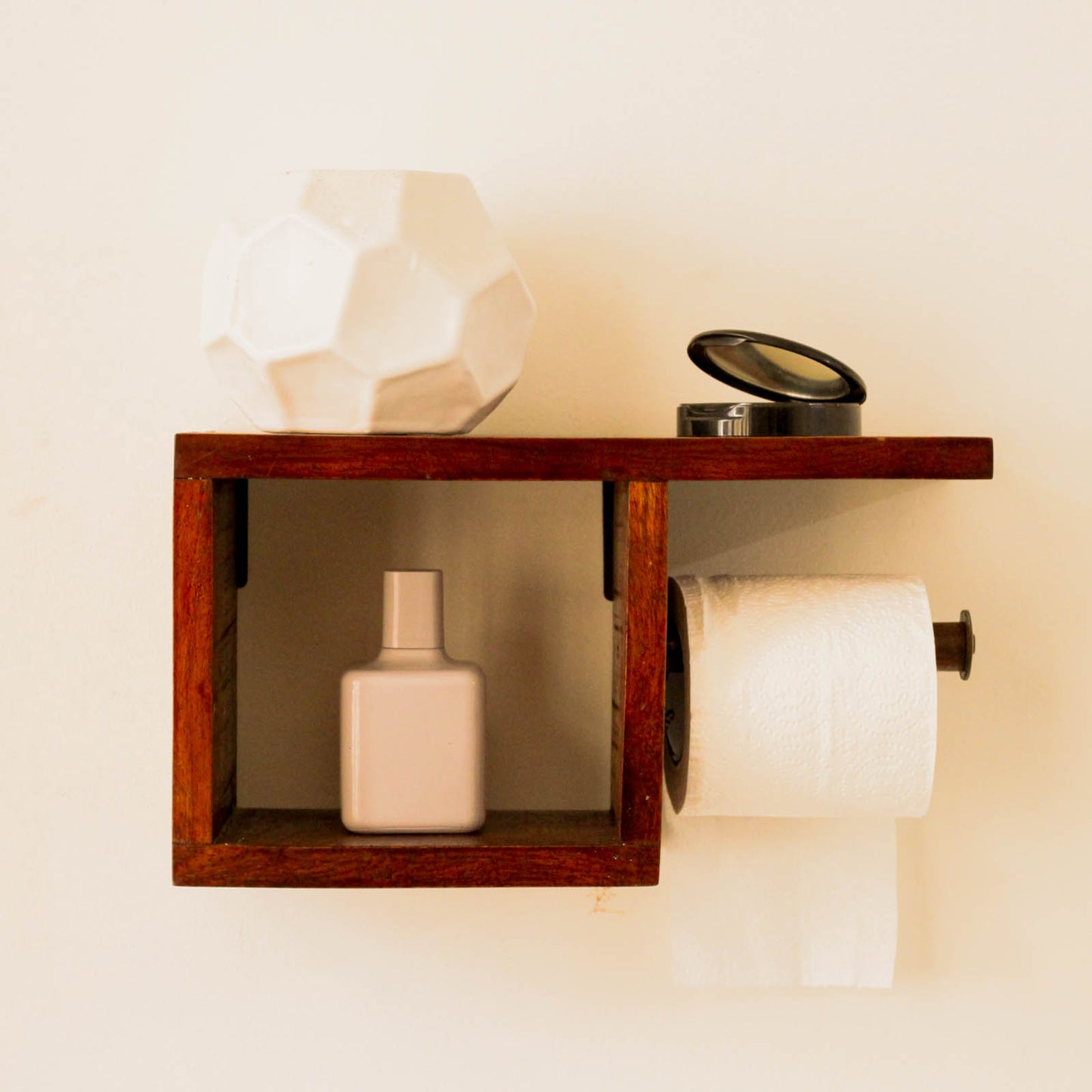 Wow Solid Wood Toilet Paper Holder for Modern Bathroom Image 1