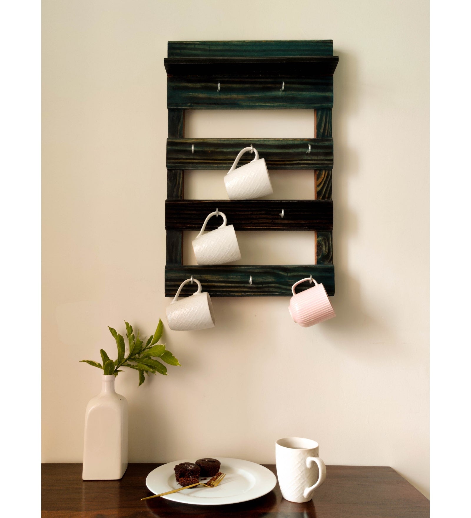 Neo Wooden Cup and Napkin Holder for Home and Kitchen Image 1