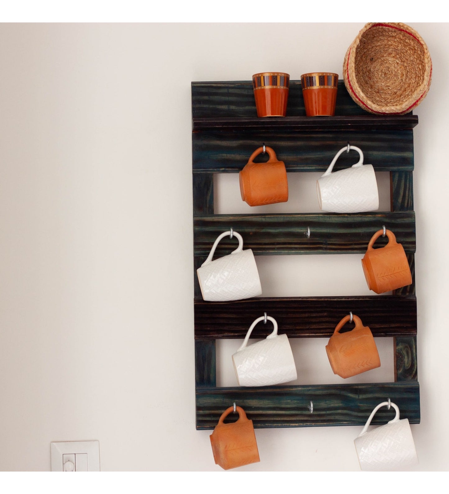 Neo Wooden Cup and Napkin Holder for Home and Kitchen Image 2