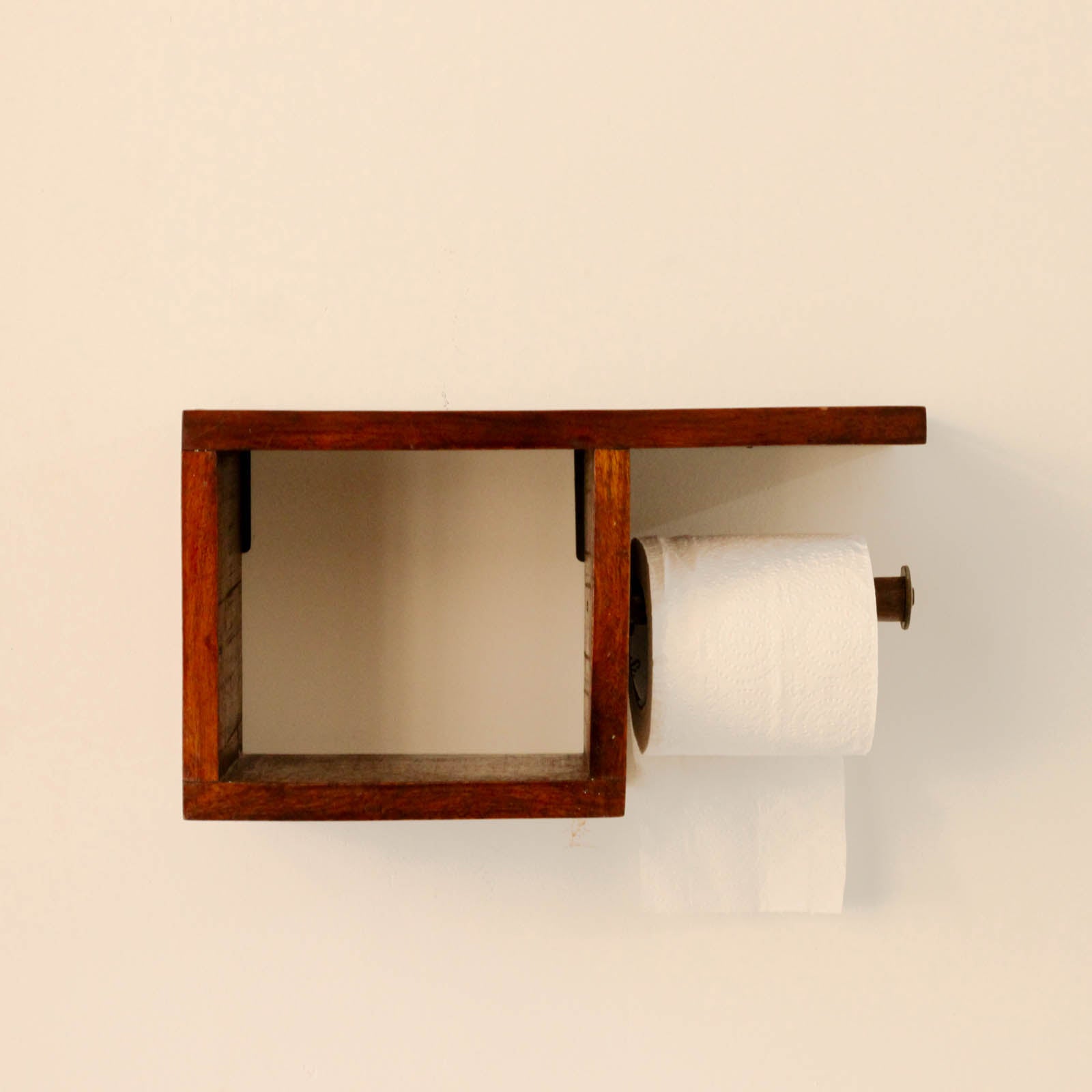 Wow Solid Wood Toilet Paper Holder for Modern Bathroom Image 2