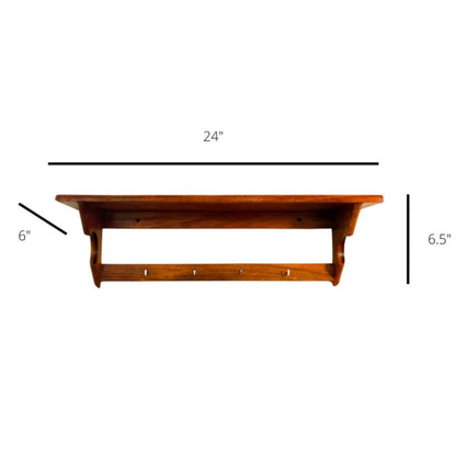 Sia Multipurpose Floating Wooden Shelf in Solid Wood Image 4