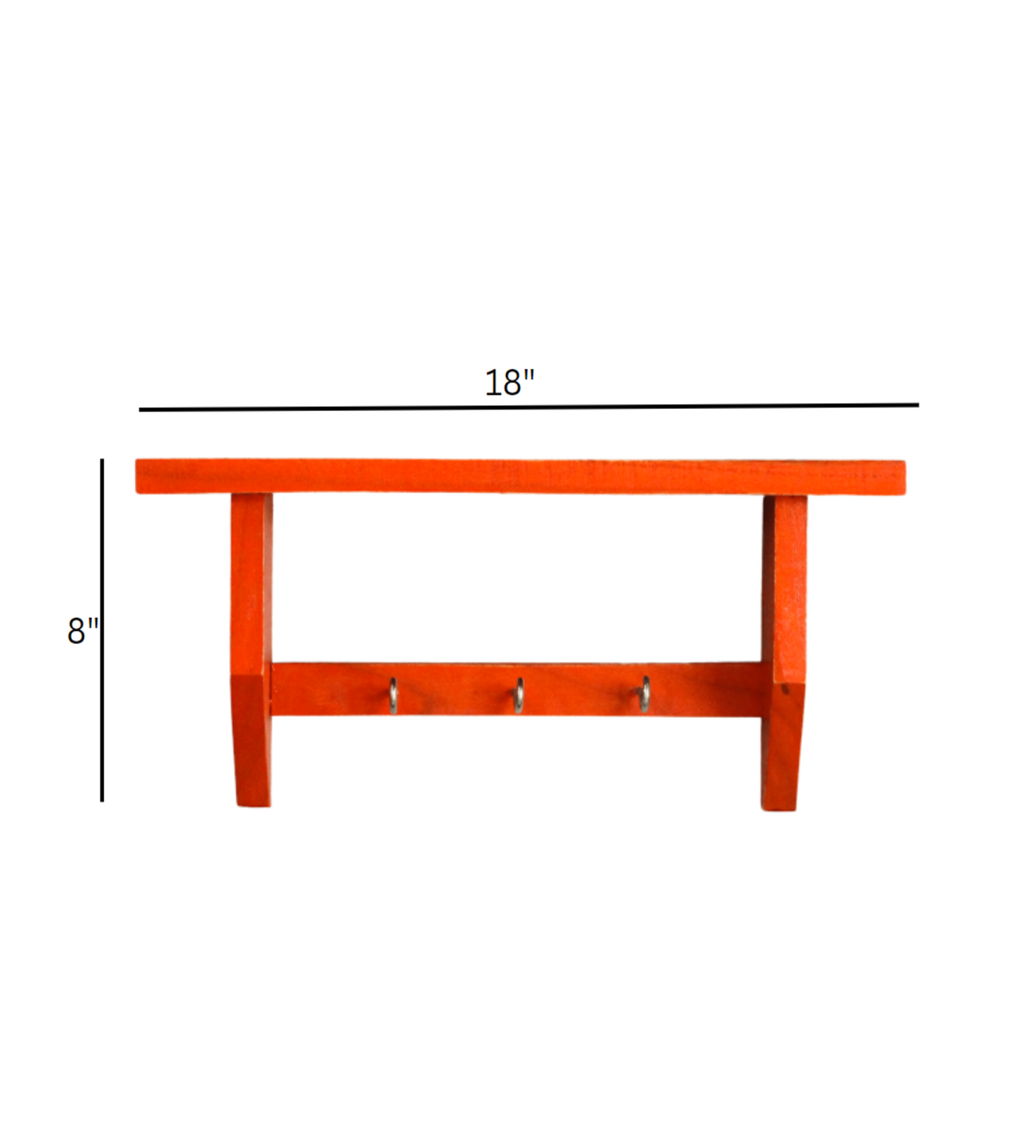 Small Contemporary Narangi Floating Wooden Wall Shelf Image 4