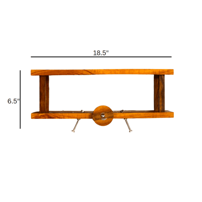 Aero Multipurpose wooden wall shelf for home Dimension Image 