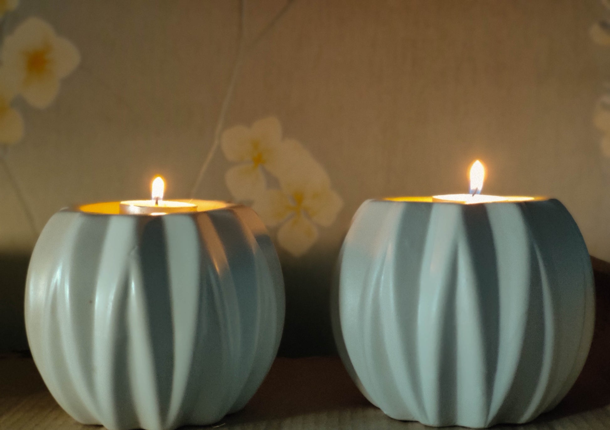 Bella Skirt Ceramic Tea Light Holder - Set of Two Image 3