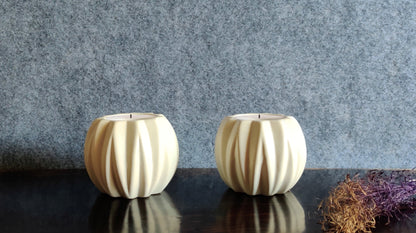 Bella Skirt Ceramic Tea Light Holder - Set of Two Image 6