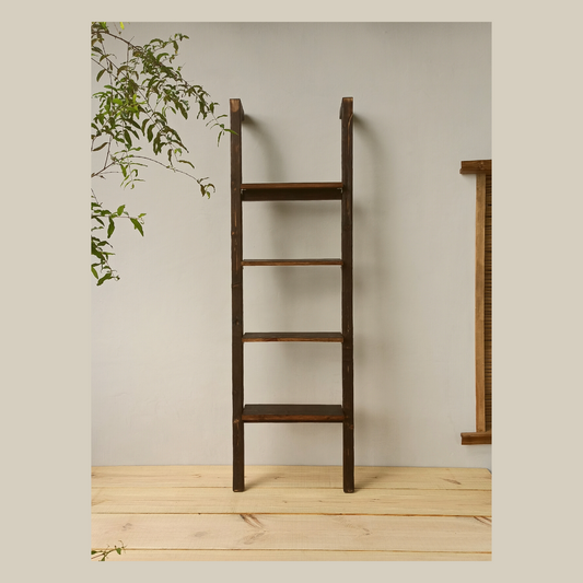 Ladder wooden plant pot stand