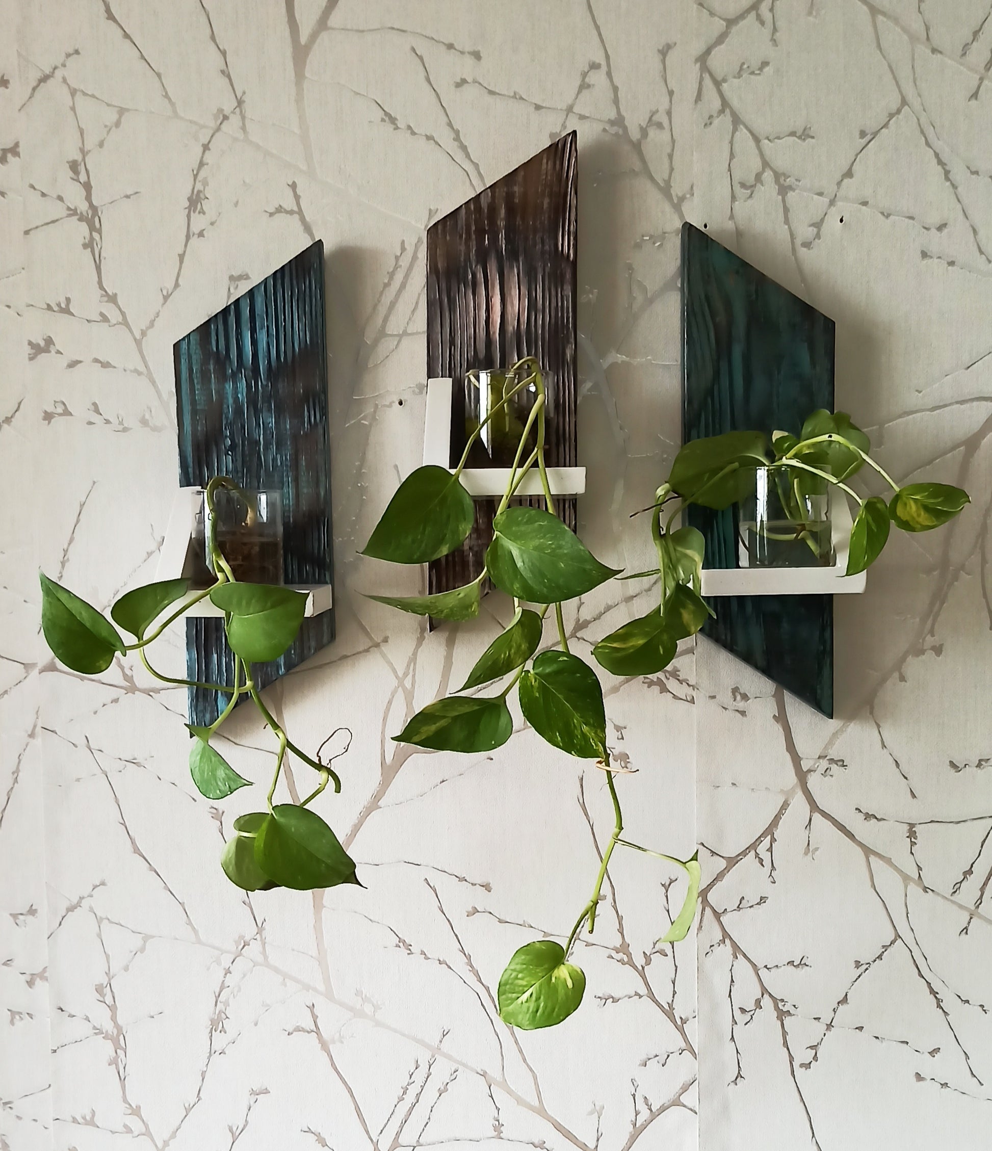 Modern wall mount plant stand