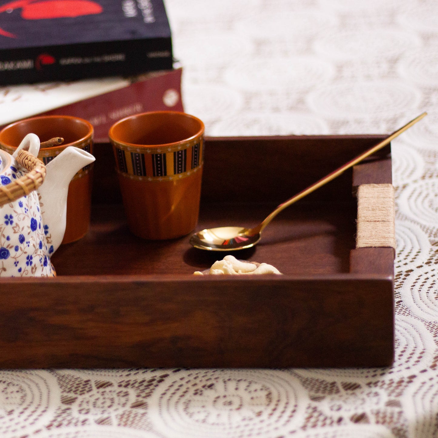 Rectangular Solid Wood Tray and Platter for Modern Kitchen Image 3