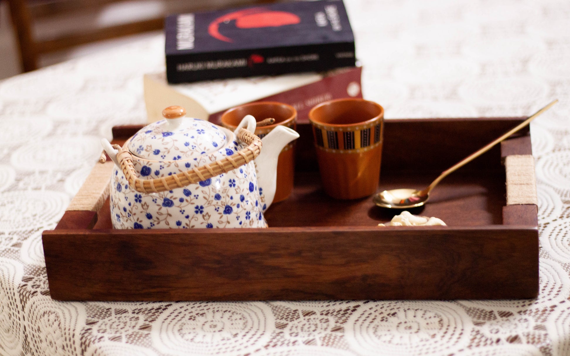 Rectangular Solid Wood Tray and Platter for Modern Kitchen Image 5