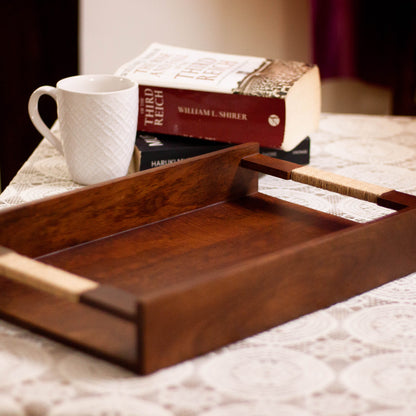 Rectangular Solid Wood Tray and Platter for Modern Kitchen Image 1