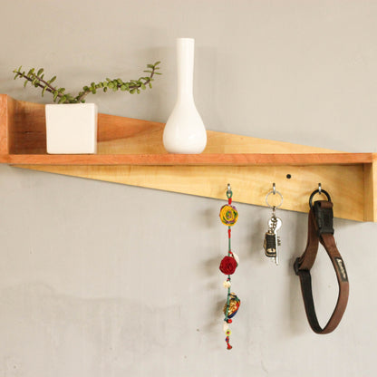 Parallel Multipurpose Floating Wooden Wall Shelf For Living Room Image 2