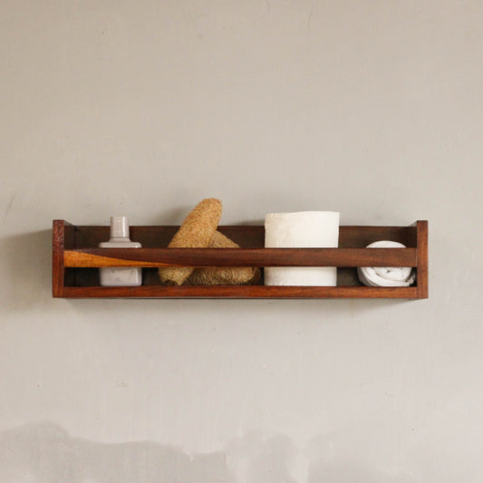 Charm Floating Solid Wood Wall Organizer for the Living Room Image 1