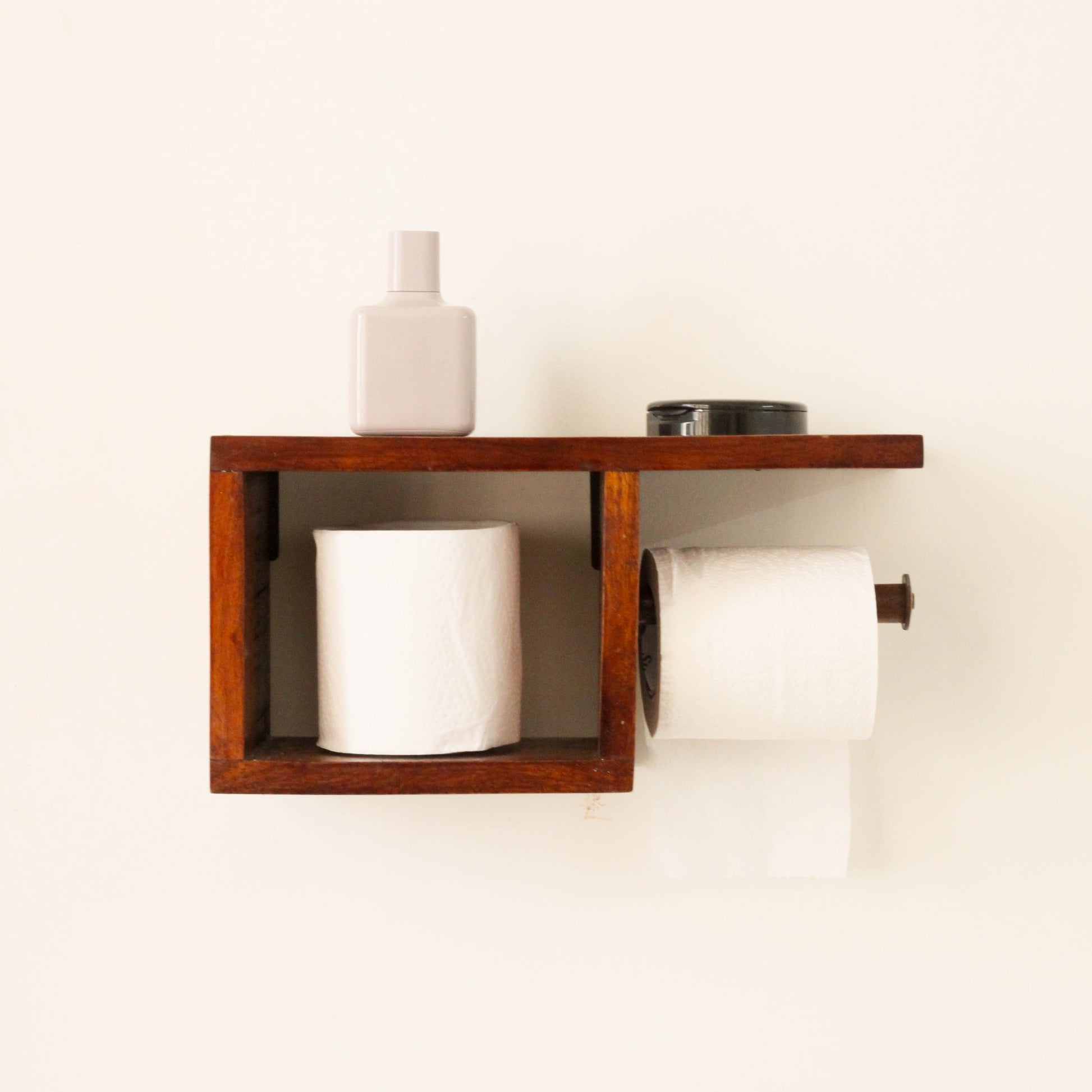 Wow Solid Wood Toilet Paper Holder for Modern Bathroom Image 6