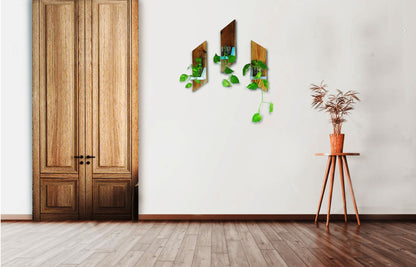 Solid Wood Wall Decor Scandi Walnut Image 3